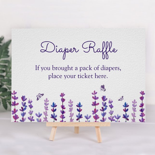 Raffle för vattenfärgsbläddring i lavender och But Poster (Skapare uppladdad)
