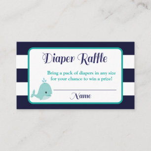 Raffle-ökningar för Nautical Diaper Valval Tilläggskort