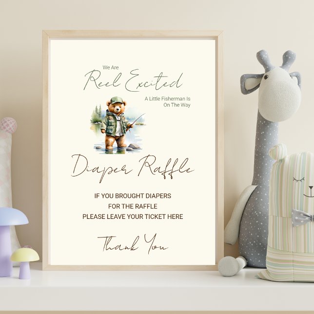 Raffle-skylt Reel Exced Baby Shower Poster (Skapare uppladdad)