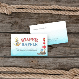 Raffle-spel för Cute Nautical Baby Shower Tilläggskort