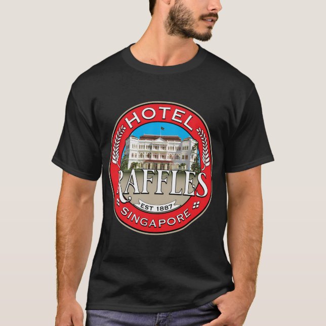 Raffles Hotel Singapore Suitcase T Shirt (Framsida)