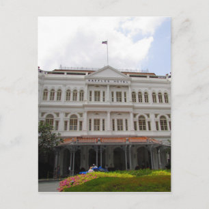 raffles singapore-hotell vykort