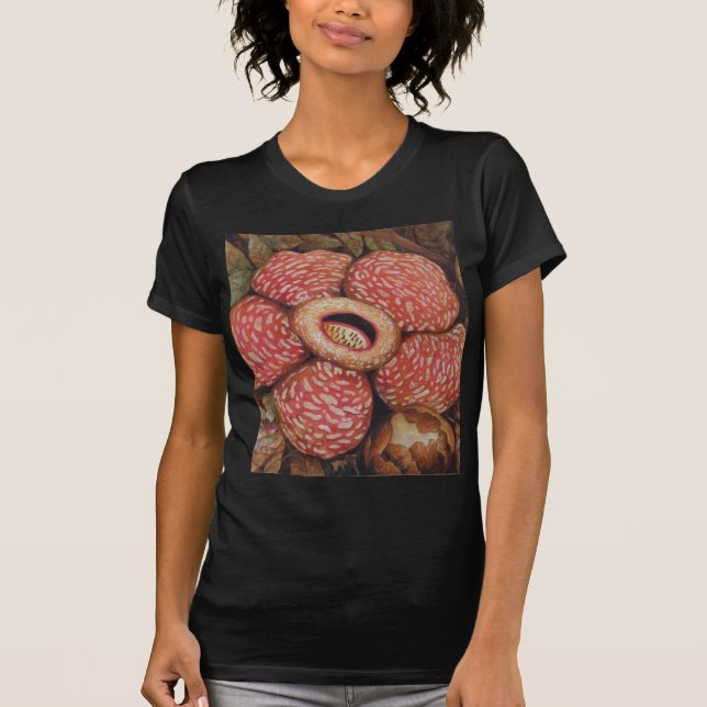 Rafflesia av Borneo vattenfärgkonst T-shirt (Framsida)