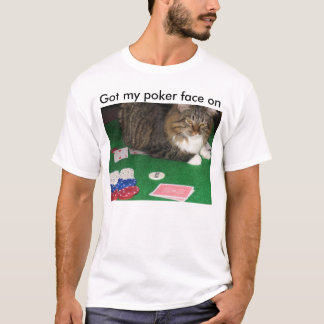 Rafis pokeransikte, har mitt pokeransikte på t shirt