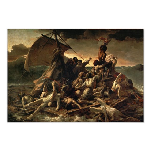 Raft av Medusa - Théodore Géricault Fototryck (Framsidan)