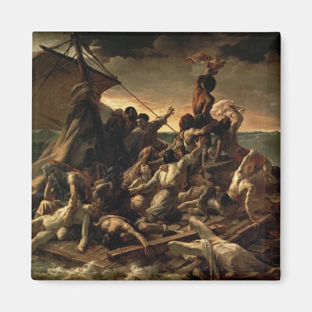 Raft av Medusa - Théodore Géricault Magnet (Framsidan)
