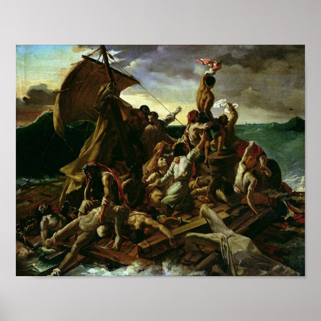 Raft av Medusa Théodore Géricault Poster (Framsidan)