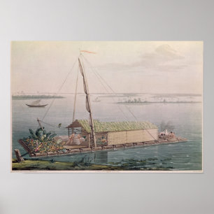 Raft på den Guayaquil floden Poster