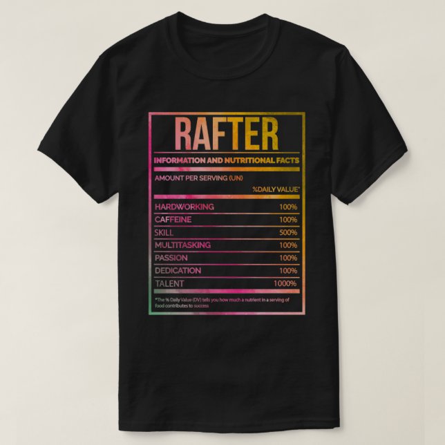 Rafter-funny etikett för att utvinna näringsämnen  t shirt (Design framsida)