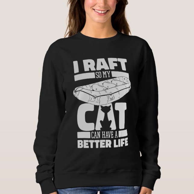 Rafting Cat White Water Boating  Rafter T Shirt (Framsida)