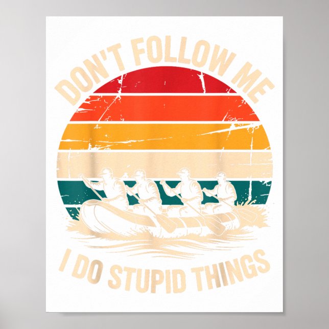 Rafting Design For Men Women White Water River Raf Poster (Framsidan)