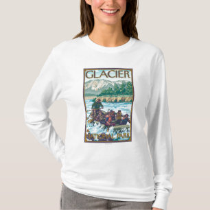 Rafting för vitvatten - glaciärnationalpark, MT T-shirt