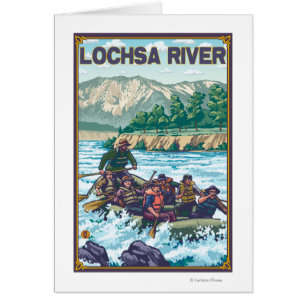 Rafting för vitvatten - Lochsa flod, Idaho Hälsningskort