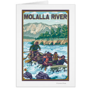 Rafting för vitvatten - Molalla flod, Oregon Hälsningskort