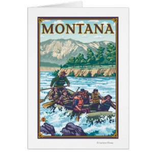 Rafting för vitvatten - Montana Hälsningskort