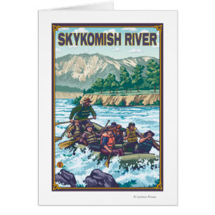 Rafting för vitvatten - Skykomish flod, Washingto Hälsningskort