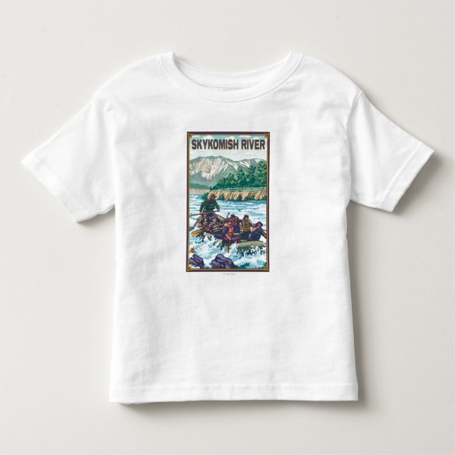 Rafting för vitvatten - Skykomish flod, Washingto T Shirt (Framsida)