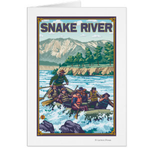 Rafting för vitvatten - Snake River, Idaho Hälsningskort