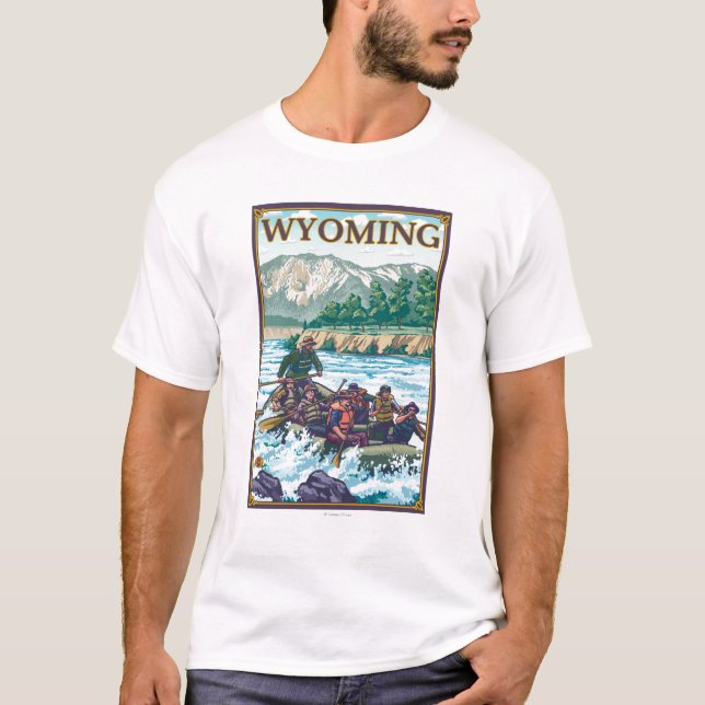 Rafting för vitvatten - Wyoming T Shirt (Framsida)
