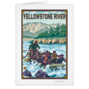 Rafting för vitvatten - Yellowstone River, Montana Hälsningskort