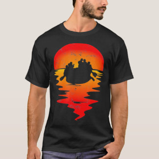 Rafting River Inflatable Boot Sunset T Shirt