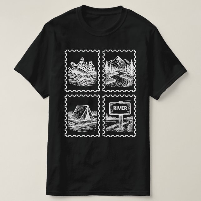 Rafting River Life T Shirt (Design framsida)