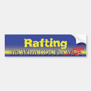 Rafting - vad jag gör för ROLIG bildekal