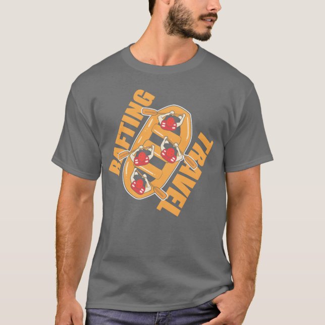 Raftingravel Sportentusiast Present retro T Shirt (Framsida)