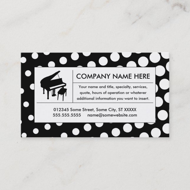 raftone piano visitkort (Framsida)