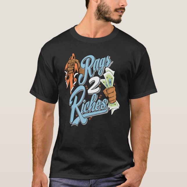 Rag 2 Riches Low Blue Stitch 1s Matching T Shirt (Framsida)