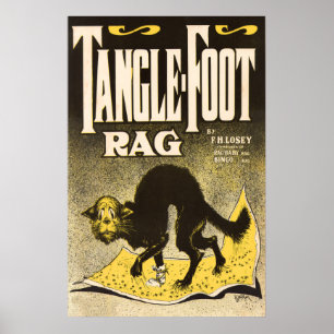 Rag Cat-Poster - Tidigt Jazz-musik Poster