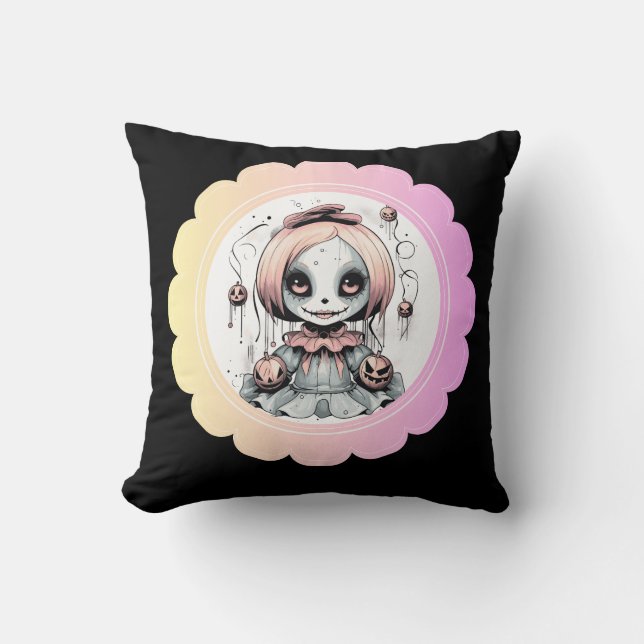 Rag Doll Cute & Spooky Anpassningsbar Kudde (Framsida)