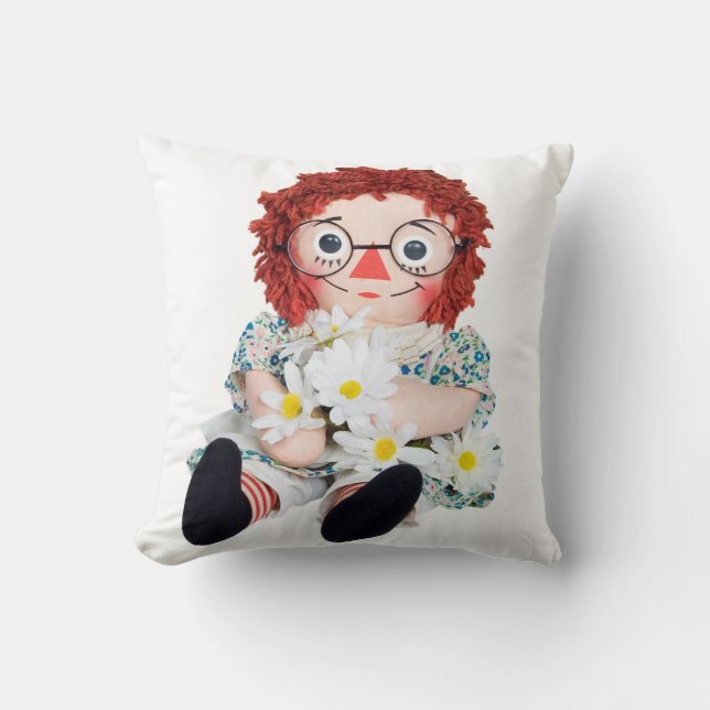 rag doll med daisy bouquet kudde (Framsida)