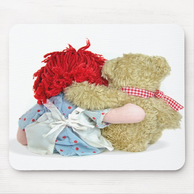 Rag Doll och Nalle musknapp Musmatta (Framsidan)