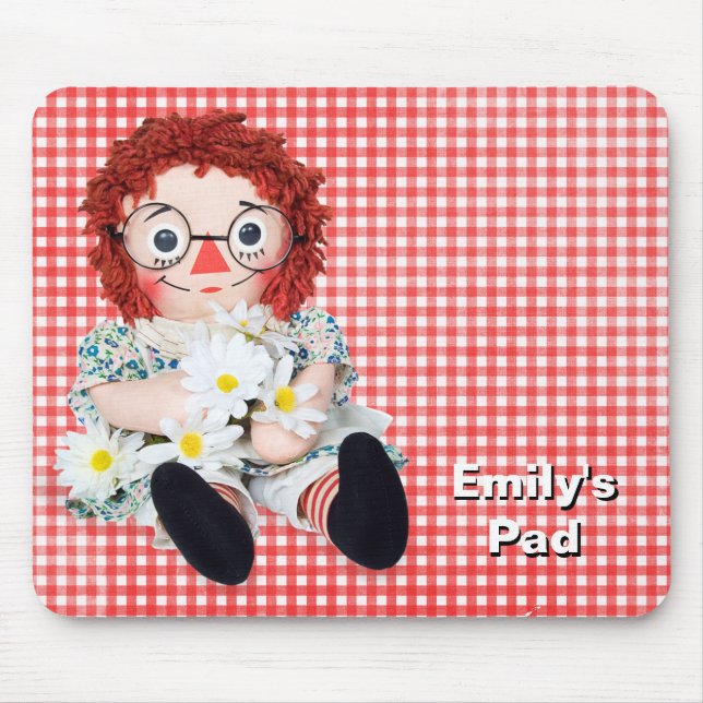 Rag Doll på gingham Musmatta (Framsidan)