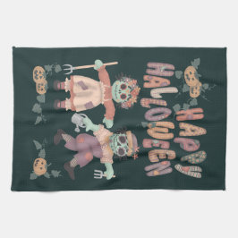 Rag Doll Zombies - Glad Halloween Köksduk 4 Kökshandduk