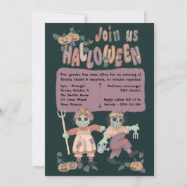 Rag Doll Zombies - Halloween-inbjudan Inbjudningar