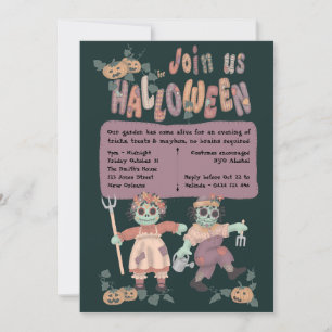 Rag Doll Zombies - Halloween-inbjudan Inbjudningar