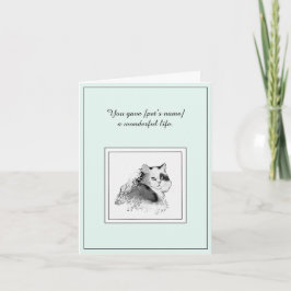 Raga Muffin Cat Sympathy Foleting Card Kort