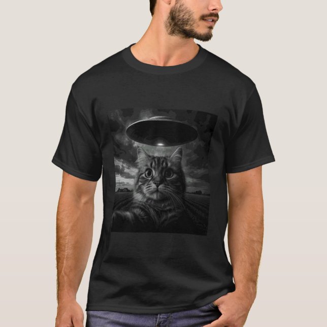 Ragamuffin katt-selfie med UFO T Shirt (Framsida)