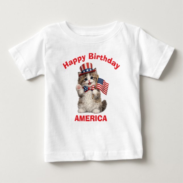 Ragamuffin-kattunge (1i) Patriotisk barn t-shirt (Framsida)
