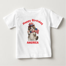 Ragamuffin Kitten (1i) Patriotic Kid T-Shirt