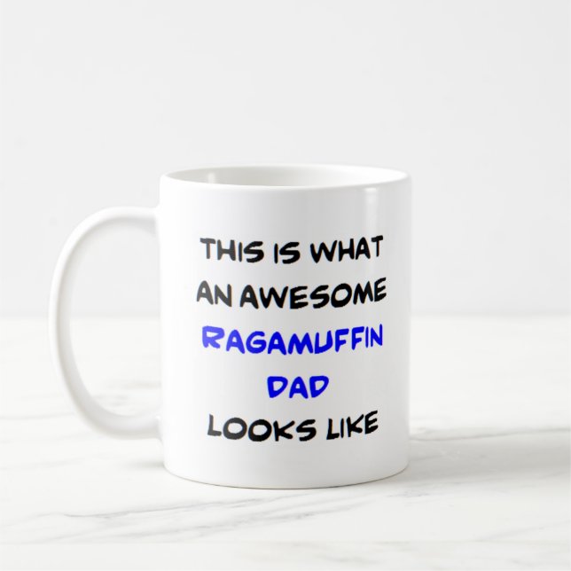 ragamuffin pappa, fantastisk kaffemugg (Vänster)