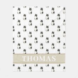 Ragamuffin Tuxedo-Domestic, medelhögt värmekatt Fleecefilt