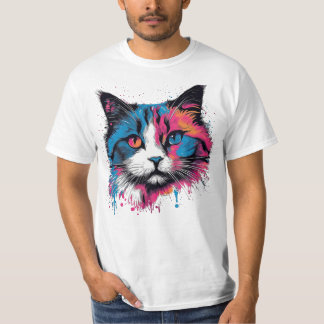 Ragdoll Art Co. Expressive Pop Art Ragdoll Cat Des T Shirt