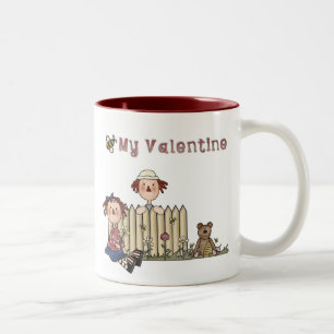 Ragdoll bi min valentin Två-Tonad mugg