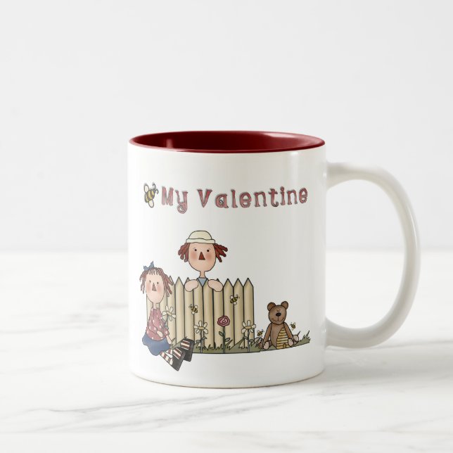 Ragdoll bi min valentin Två-Tonad mugg (Höger)