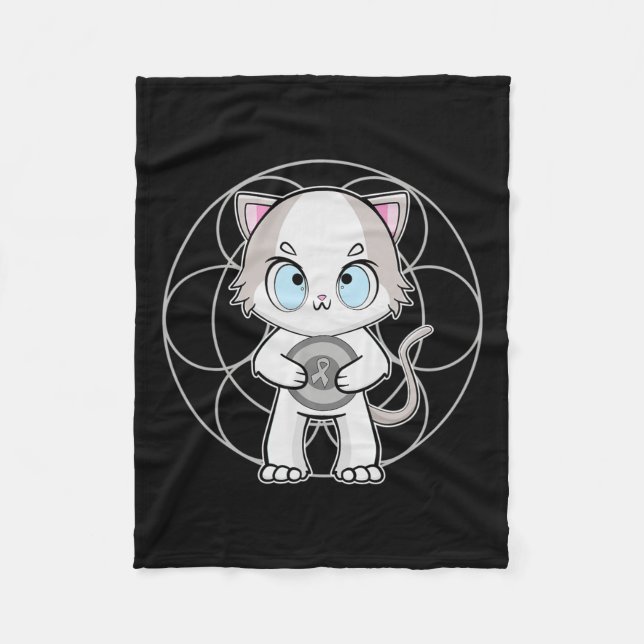Ragdoll Cat Anime Kitten Dyslexia Awareness Fleecefilt (Framsidan)