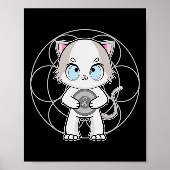 Ragdoll Cat Anime Kitten Dyslexia Awareness Poster (Framsidan)