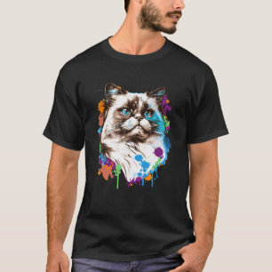 Ragdoll Cat Breed Colorful Mamma Dam T Shirt